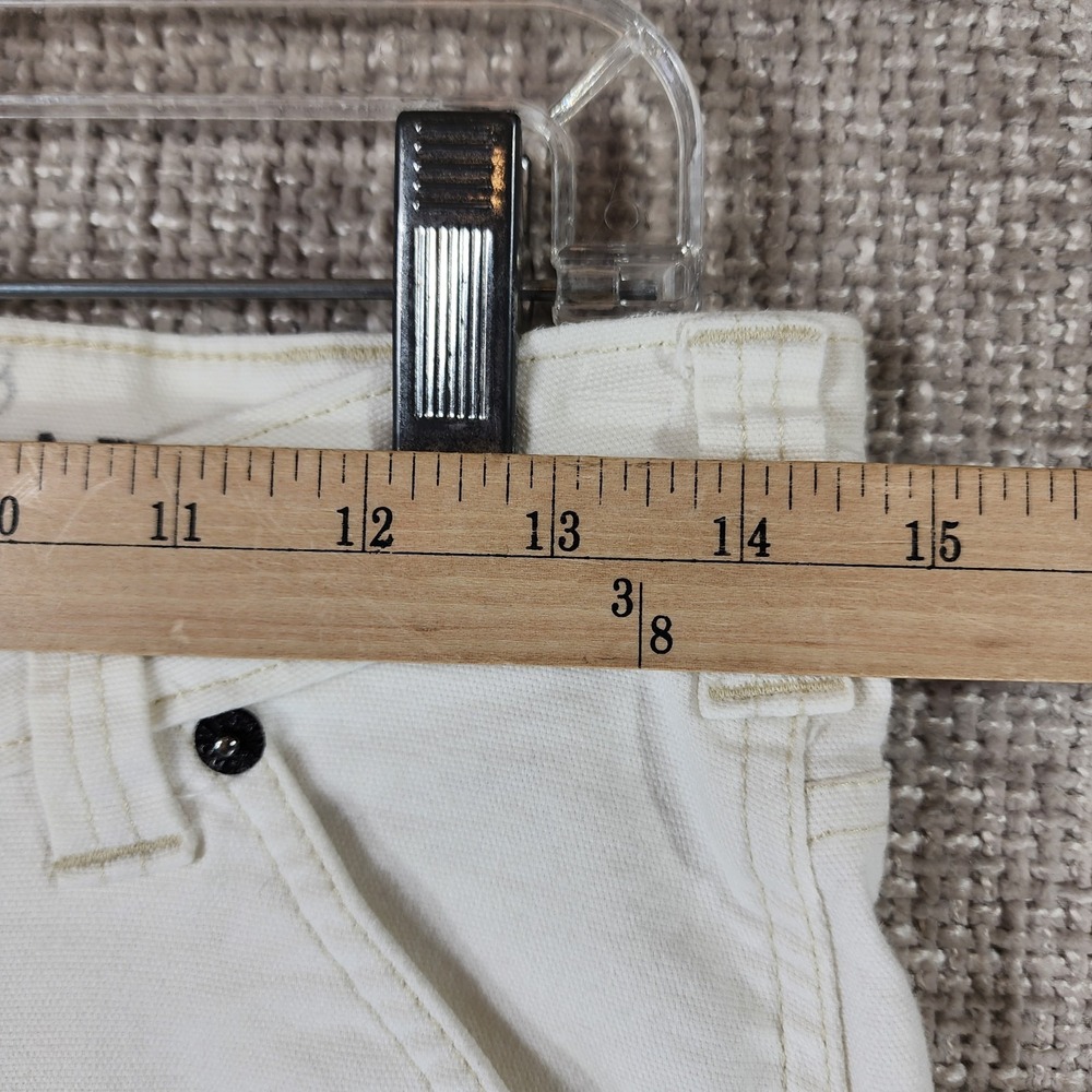 Dovetail Workwear Maven Slim Carpenter Shorts Womens 4 White Canvas 29x11 - Picture 4 of 13